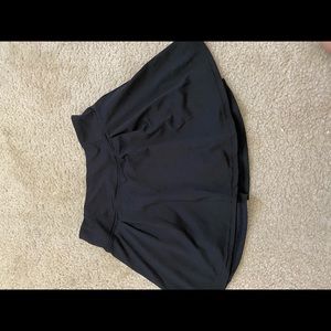 black athletic tennis skirt